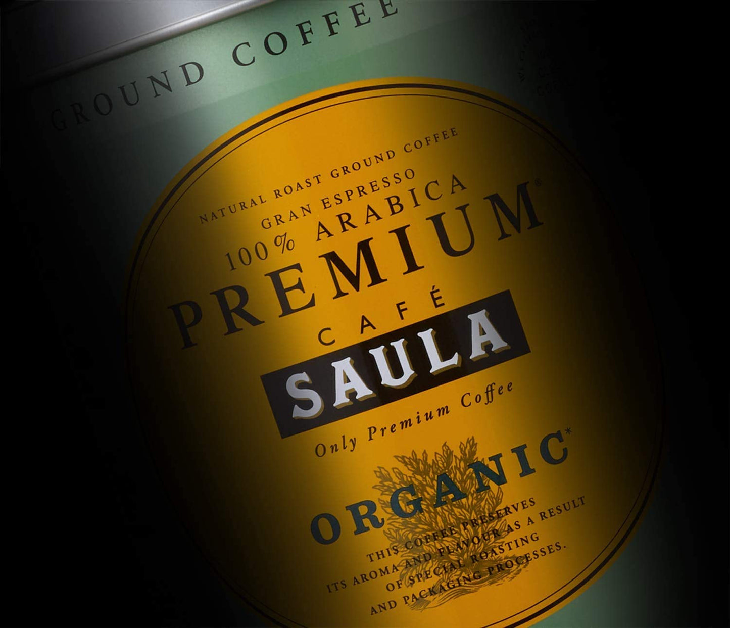 Saula premium kaffebønner, pakke med 2 æsker x 500g. 100% økologisk Arabica