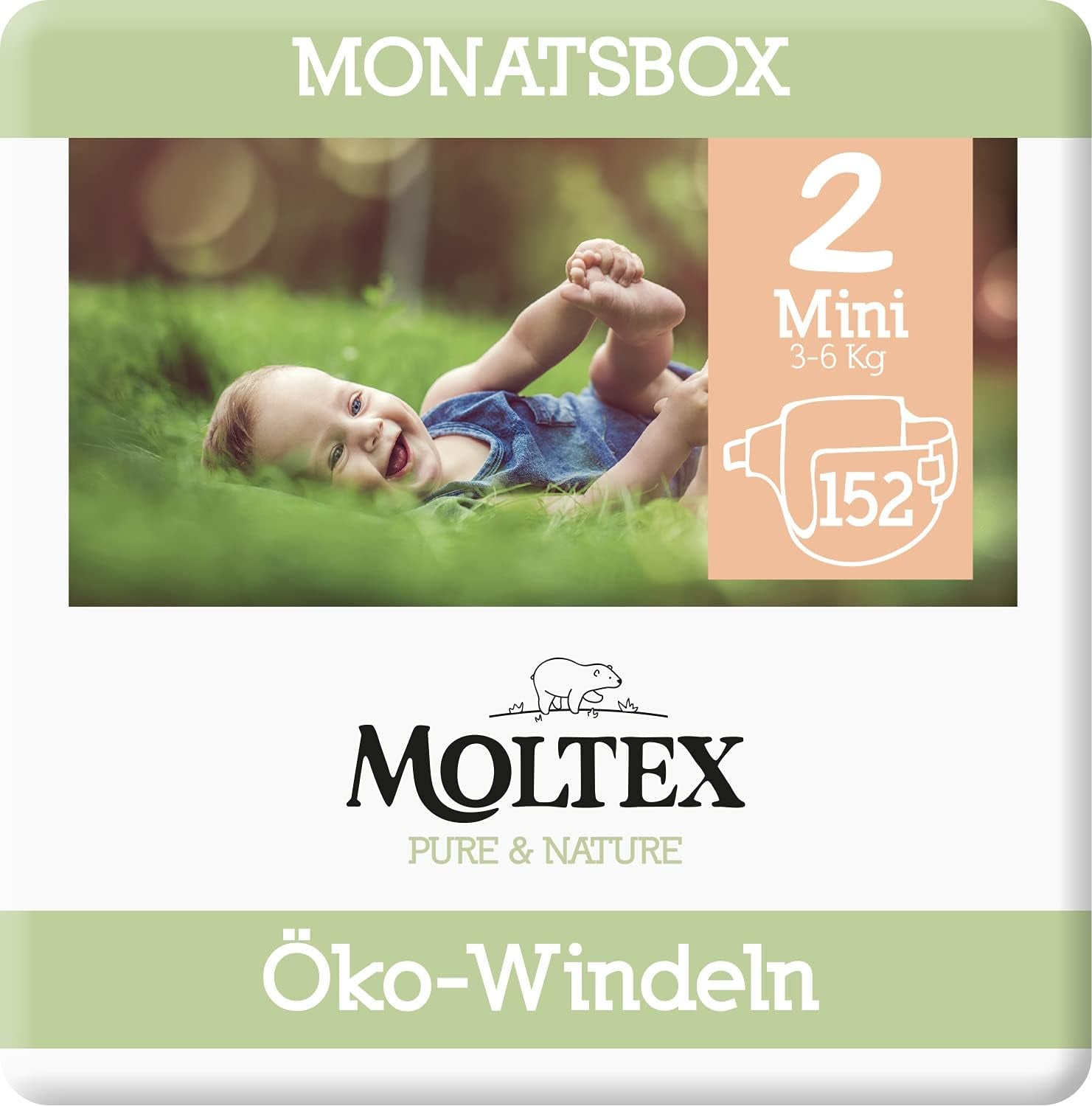 Pure & Nature Økologiske bleer Størrelse 6 XL (17-28 kg) Månedsæske 84 Økologiske bleer
