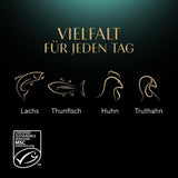 SHEBA Nature's Collection i sovs - højkvalitets våd kattefoder, fine varianter (MSC) i portionsposer - 72 x 85 g