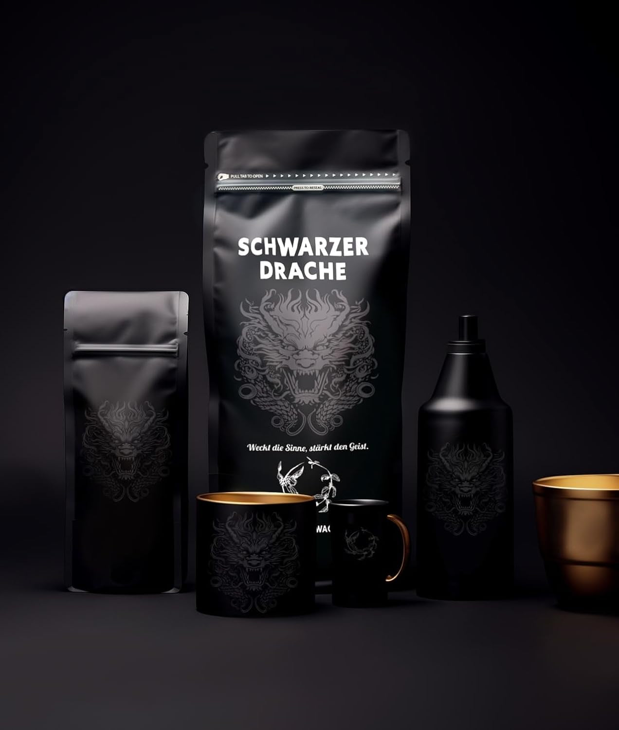 Black Dragon Espresso 100% Robusta - Ekstra stærke ristede kaffebønner - Meget stærk og fyldig kaffe med højt koffeinindhold - Meget stærk espresso