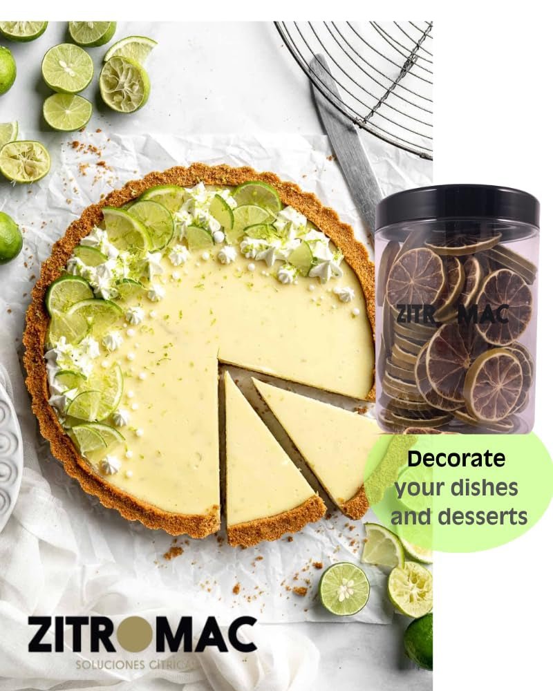 90g tørrede citronskiver|tørret frugt til cocktaildekoration|tørret citron som dekoration til jul, bagning, drinks, gin, gløgg, te|100% naturlig kvalitets citroner uden sukker Naty Shop Dehydrerede produkter