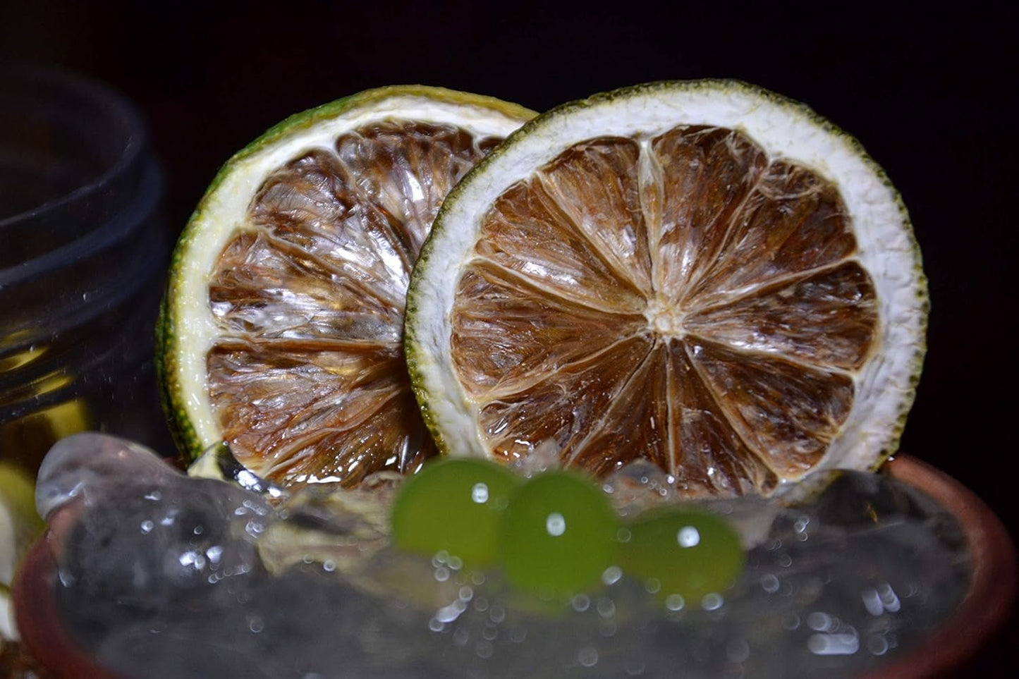 90g Tørret lime til cocktails. Sukkerfri tørret frugt til cocktails, dekorationer, gløgg, jul, drikkevarer, te 100 % naturlig tørret limeskiver Dehydrerede produkter Naty Shop