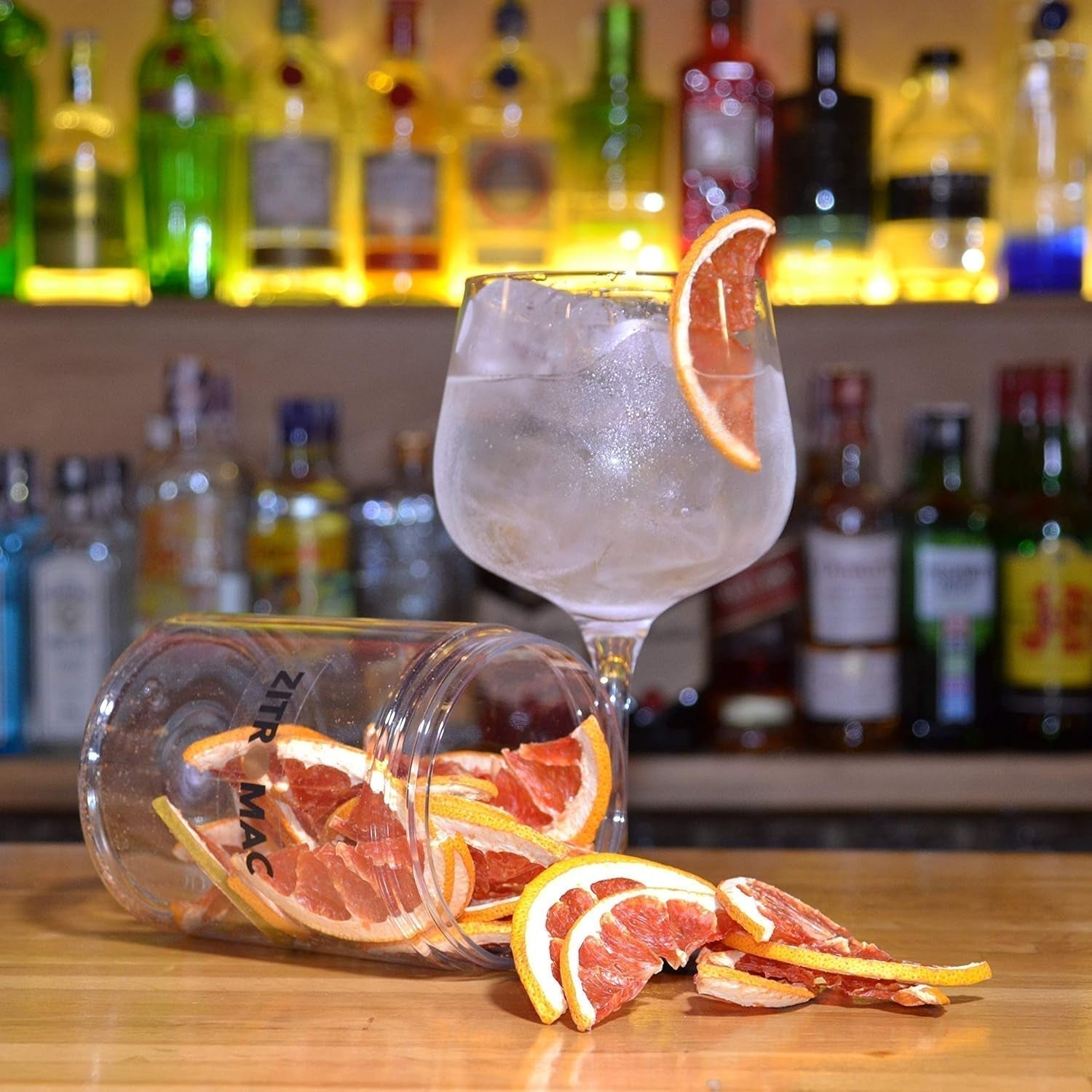 90gr Tørret grapefrugt til cocktails - Sukkerfri tørret frugt til cocktails, dekorationer, konfekture, jul, drinks - 100% Naturlig Tørrede skiver uden tilsætningsstoffer Tørrede produkter Naty Shop