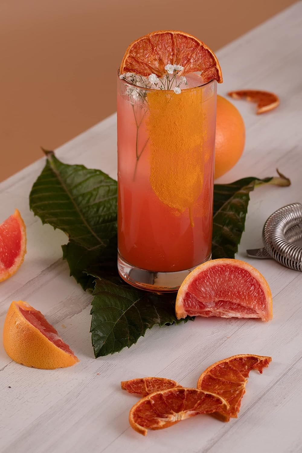 90gr Tørret grapefrugt til cocktails - Sukkerfri tørret frugt til cocktails, dekorationer, konfekture, jul, drinks - 100% Naturlig Tørrede skiver uden tilsætningsstoffer Tørrede produkter Naty Shop
