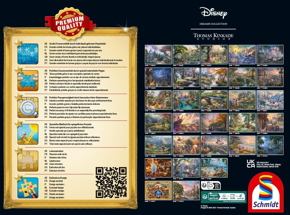 Schmidt Spiele 58039 Disney, Brave, Merida, Thomas Kinkade, puslespil 1000 brikker, flerfarvet puslespil Naty Shop
