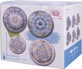 Porcelænsservice med 18 stykker, 6 forskellige sæt tallerkener, Andalusia