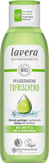 Lavera, Forfriskende shower gel med økologisk lime, 250 ml Shower and bath Naty Shop