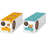 NESCAFÉ Dolce Gusto Latte Macchiato Vorratsbox 90 Kaffeekapseln & Flat White, 48 Kaffeekapseln, Arabica og Robusta Bohnen