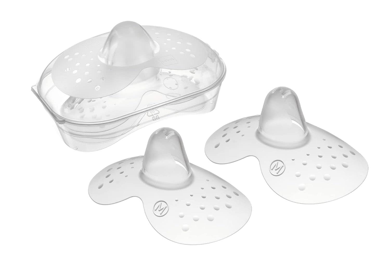 MOR | Brystbetræk - Sæt med 2 silikone ammeindlæg (størrelse L, 23 mm) Tilbehør Mad og amning Bebe Naty Shop 2 stk (pakke med 1)