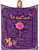 Gaver til mor, jubilæumsgave til par, ud over kvinder, koner, søstre og mødre, sikkerhed ideel til mors dag, valentinsdag og jul 50"X60" Yasrlvun senge og tæpper Standardtitel