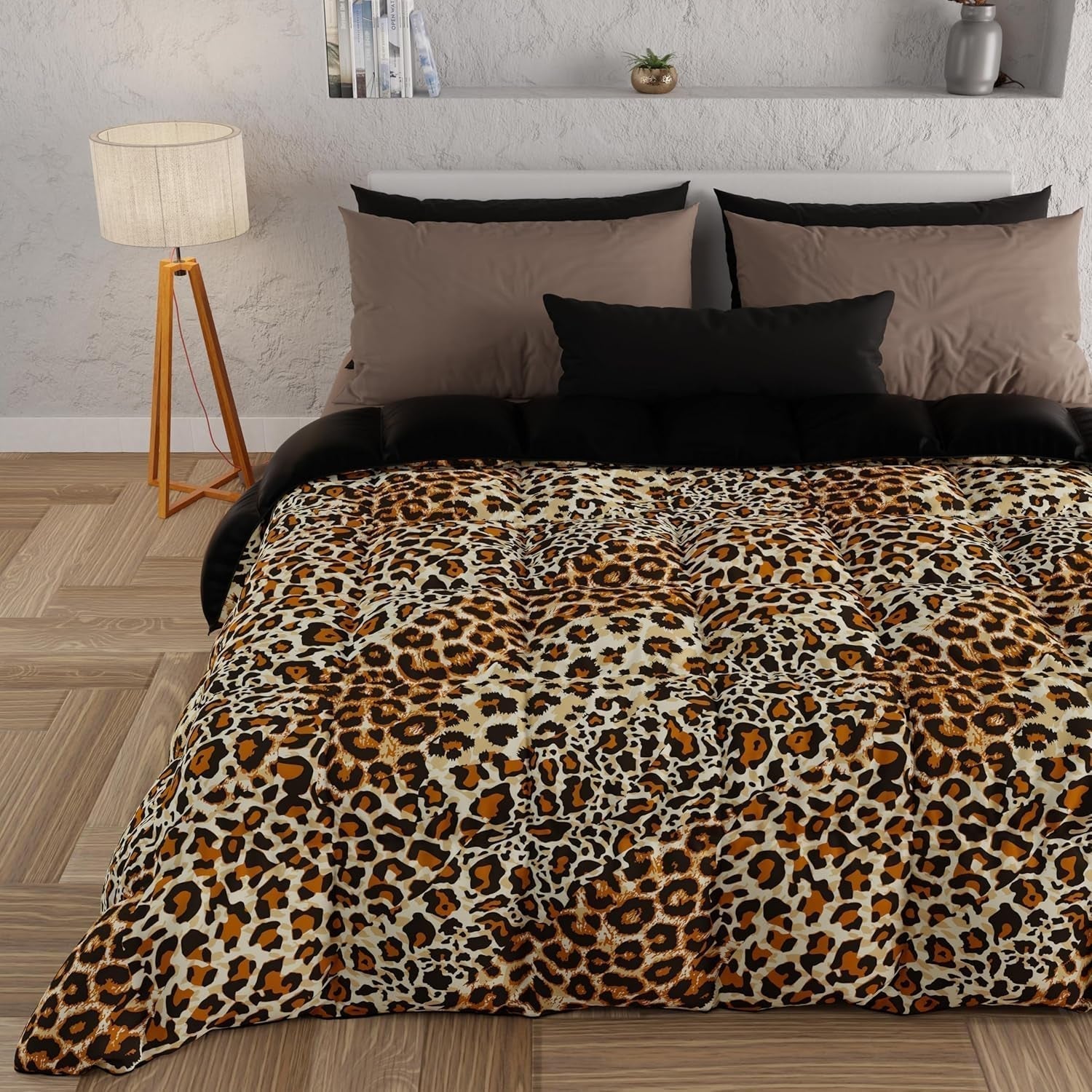 PETTI Artigiani Italiani - Vinterdyne, Vinterdyne, Enkel quilt, Dobbeltsidet, monofarvet og digitalt tryk, 100% hypoallergen mikrofiber, Made in Italy