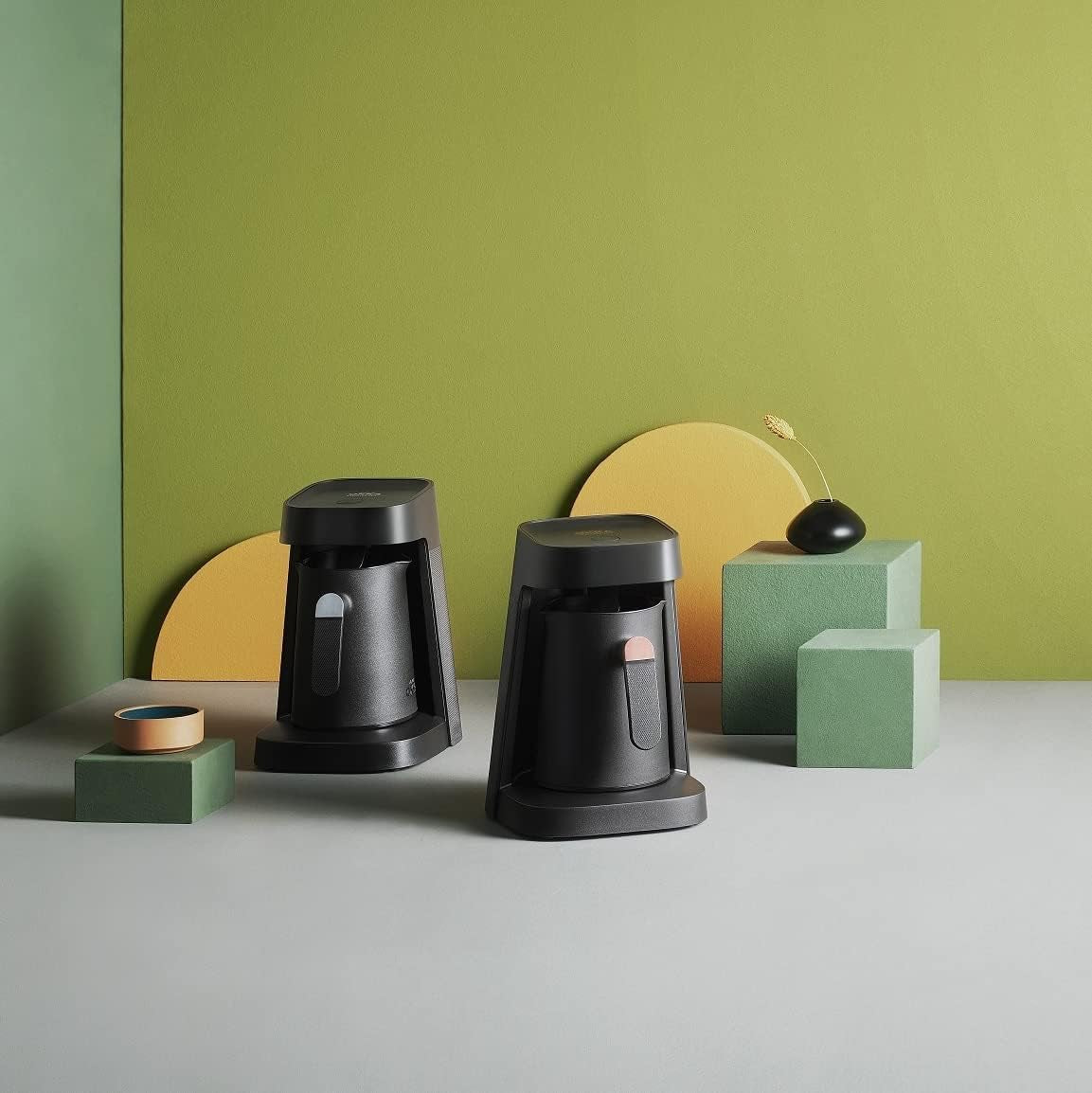 Tyrkisk kaffemaskine Arzum Okka MINIO JET, 400 W, kapacitet 5 kopper, overløbsbeskyttelse, akustisk advarselssystem, tyrkisk kaffemaskine, krom