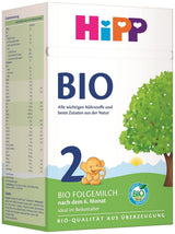 HiPP 2 Økologisk tilskudsmælk (4 x 600g), efter 6 måneder, med Omega-3 (DHA, ALA), calcium og lettilberedt økologisk stivelse, af bedste økologiske kvalitet