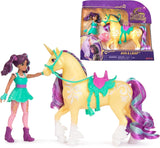 Unicorn Academy AVA og Unicorn Leaf Set - Originale figurer ca. 12 cm høje fra den populære Netflix-serie Med to tilbehør og hårbørster Til fantasifuldt rollespil, for børn fra 4 år og opefter Actionfigurer Naty Shop Standardtitel