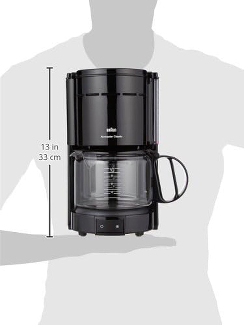 Braun KF 47 BK espressomaskine - Espressomaskine med filter og glaskaraffel til klassisk filterkaffe, aromatisk kaffe takket være OptiBrew systemet, anti-dryp system, automatisk sluk, sort