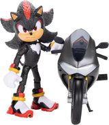 Sonic 3 The Movie Shadow Figure, 15 Cm, Bevægelig, Inklusiv Shadow Mobile fra Jakks Pacific, Akustisk, Sort Actionfigurer Naty Shop