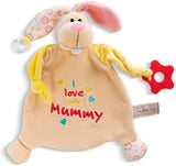 NICI bunny plyslegetøj med bidering og sut 25x25cm