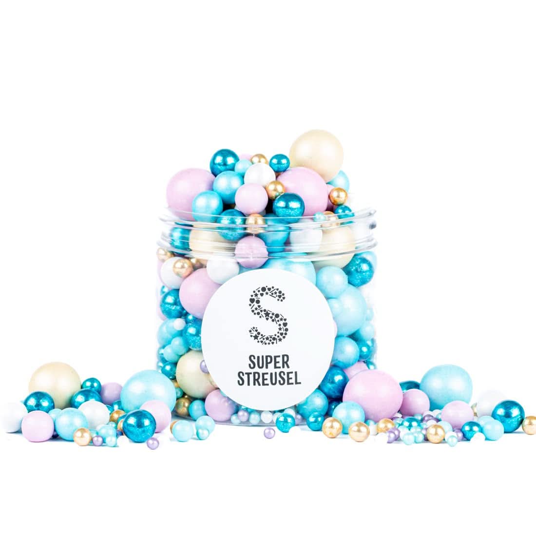 Super Streusel Havbobler, perler og sukkerkugler, 190 gram Naty Shop