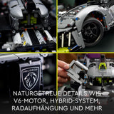 LEGO 42156 Technic Peugeot 9X8 24H Le Mans Hybrid Hypercar Legendarisk racerbil Voksenmodelsæt 1:10 Motorsportsbil Samlerobjekt til avancerede spillere Byggesæt Besuche den LEGO-Store