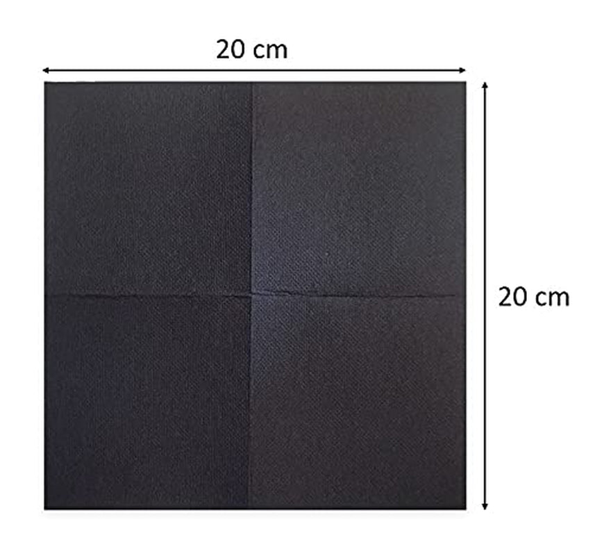 Saten Ser22104961 Cocktail, servietter 20 X 20, 2 lag, 1/4 fold, 100 servietter, Punta-Punta, sort