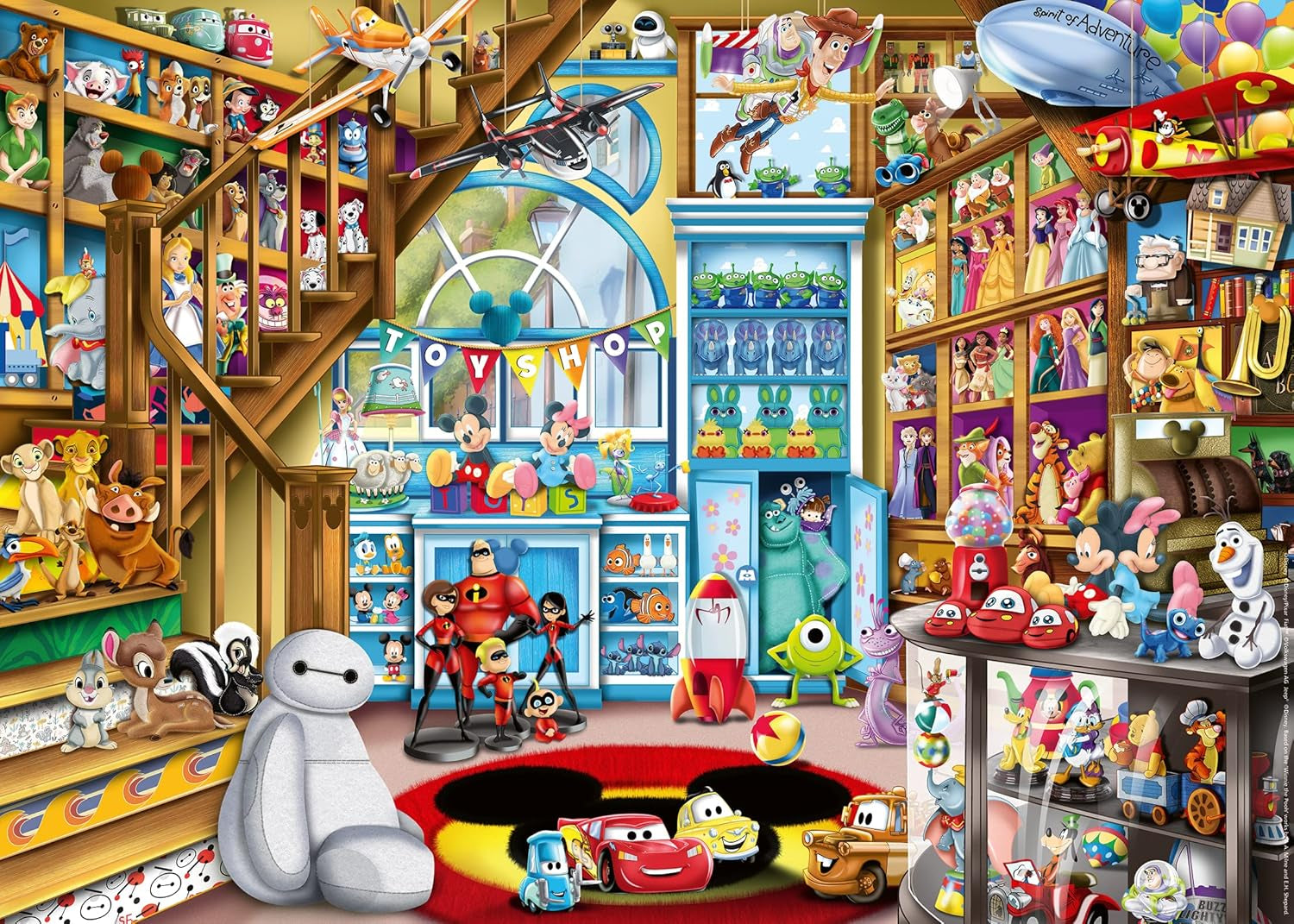 Ravensburger Puslespil 12000527 - I legetøjsbutikken - Disney 1000 brikker puslespil for voksne og børn fra 14 år Puslespil Naty Shop Gammel version