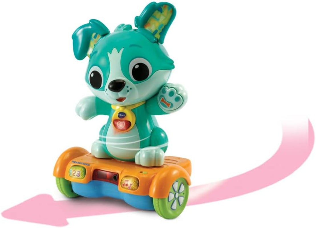Vtech Baby Catch Me Puppy - Motoriseret hoverboard-hvalp tilskynder til bevægelse - Med bevægelige ører, sange, lyde og læringsindhold - For børn i alderen 12-36 måneder Bebe Toys Naty Shop