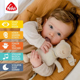 Fehn spilledåse baby sovehjælp får - plyslegetøj med vedhæftning - søvnhjælpssang "Brahms vuggevise" - børnelegetøj til rejser og hjem - musiklegetøj til babyer og børn Bebe Naty Shop Toys