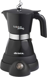 Ariete 1358 Moka Aroma, Elektrisk espressomaskine, 480 W, 2/4 espressokopper, Sort