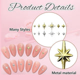 400 stk Stern Nail Charms Guld Sølv, Charms Nägel Tilbehør, Nagel Deko, Nail Art Tilbehør, Nagel Charms, Nagel Steine, Nail Design, Charms Für Nägel