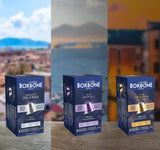 Caffè Borbone Verkostung Kit, 90 aluminiumskapsler: 30 Mia Napoli, 30 Ciao Venezia, 30 Magica Palermo, (3 x 30 Stück) – Kompatibel med Kaffeemaschinen für den Hausgebrauch af Nespresso®-mærket*