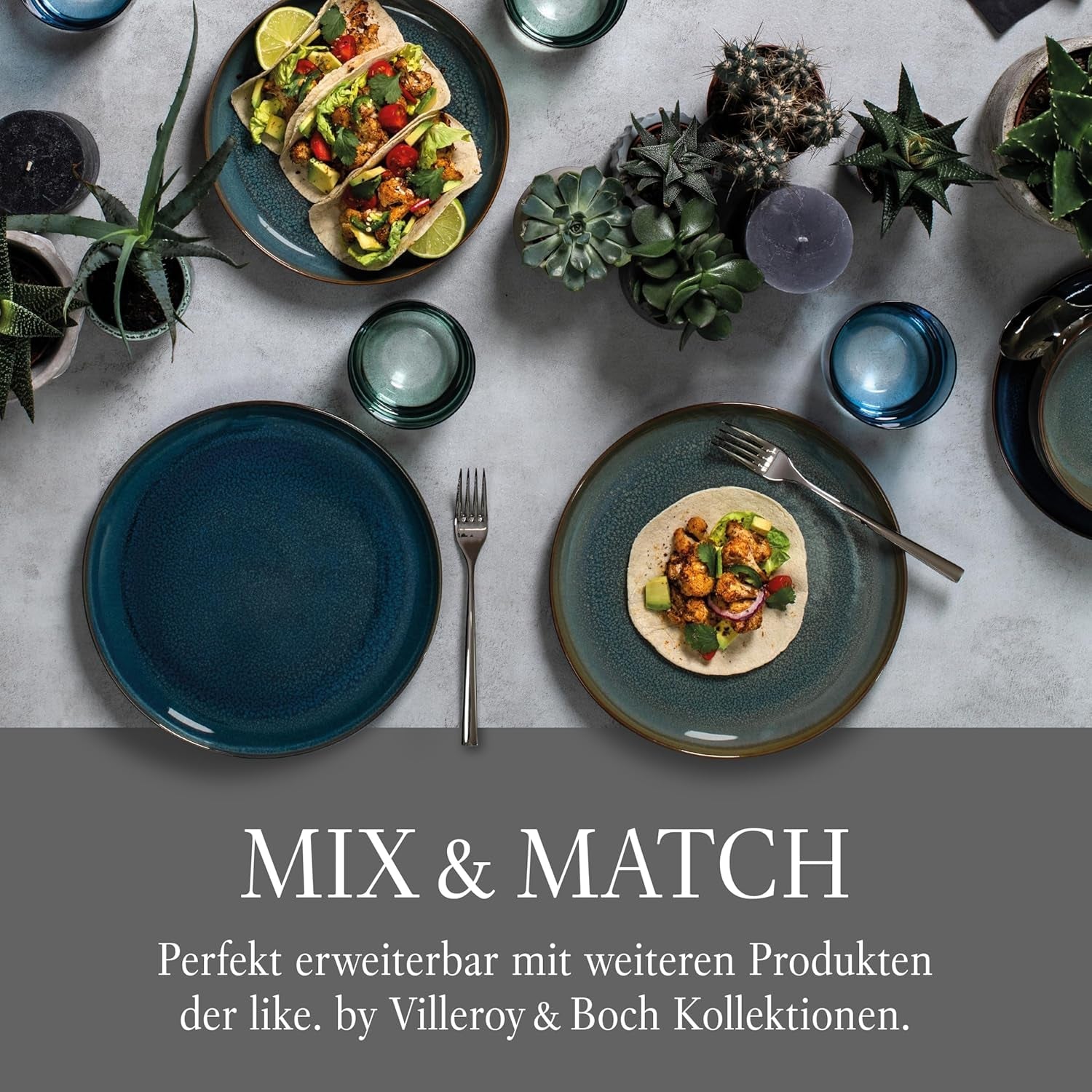 Crafted Breeze servisesæt fra Villeroy & Boch, 4 dele, til 2, grøn