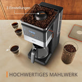 KRUPS Grind Aroma XL Espressomaskine, Aftagelig konisk kværn, Digital Kontrolpanel, XL Kapacitet (1,5 L), Hold varm funktion, Glaskaraffel, Sort/rustfrit stål, KM842810