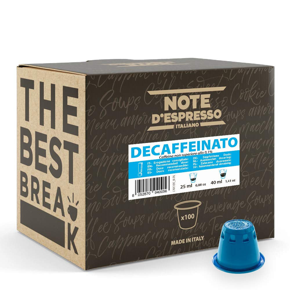 Decaffeinato kaffekapsler Nespresso-kompatible 5,6 g x 100 kapsler
