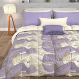 PETTI Artigiani Italiani - Vinterdyne, Vinterdyne, Enkel quilt, Dobbeltsidet, Monocolor og digital print, 100 % allergivenligt mikrofiber, Made in Italy Dyner og dyner Naty Shop Tropisk lilla Enkeltseng