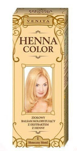 Henna Color 111 Natural Conditioner til Blondt hår Hårfarve Natural Hårfarveeffekt Henna Eco Hårfarve Naty Shop Lys Blond 75 Ml (1 Pakke)