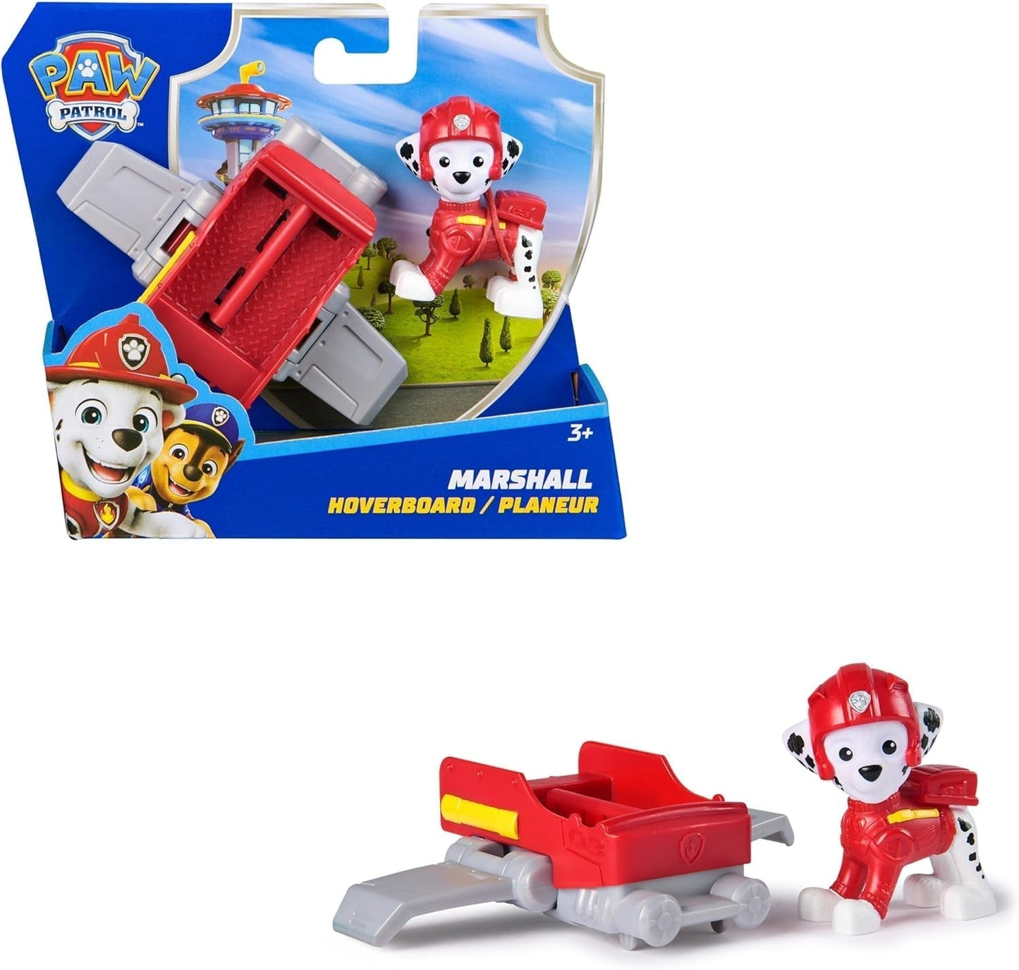 PAW PATROL Chase Action Pup Mini redningsfly legesæt med foldevinger Legetøj til børn 3 år gamle actionfigurer Naty Shop Marshall
