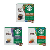 STARBUCKS Probierset, Espresso-Varianten af ​​Nescafé Dolce Gusto Kaffeekapsel 6 x 12 (72 Kapsel) - Exklusiv bei Amazon