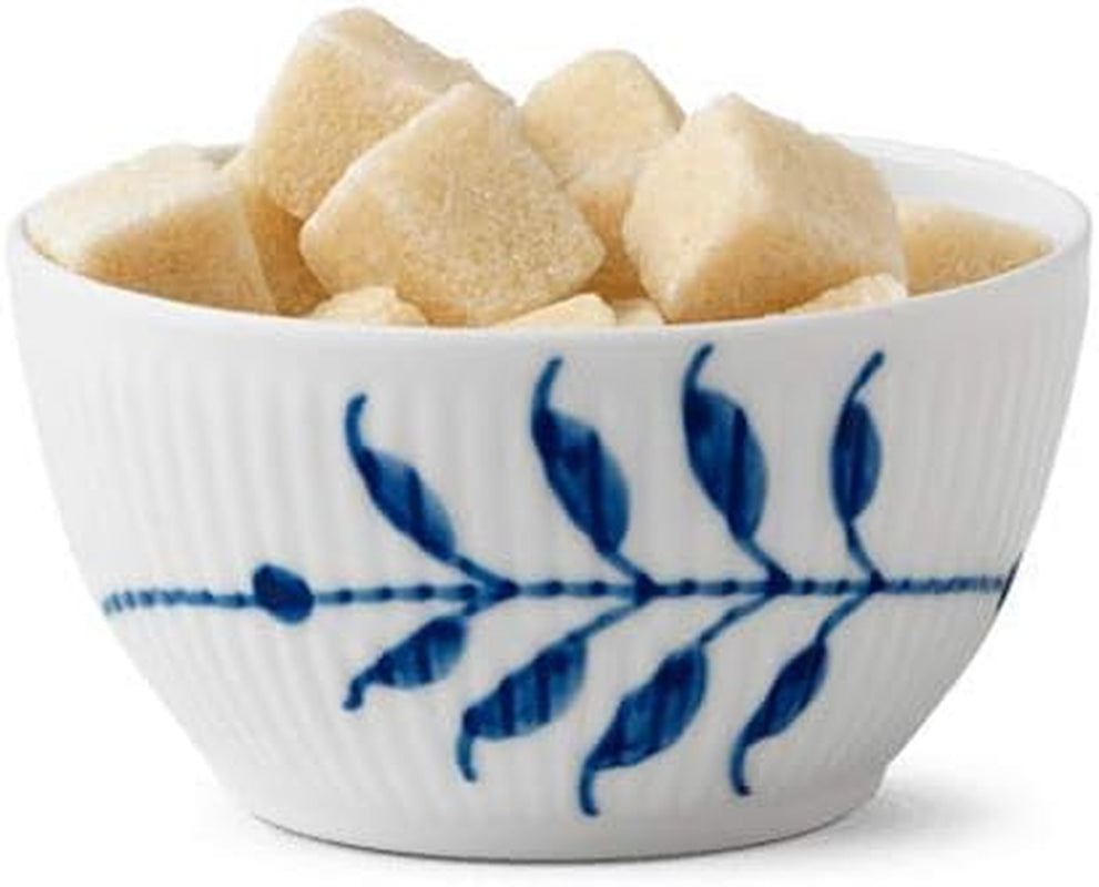 Blå-hvid porcelæn mega askebæger, 10 cl, håndmalet, 1017342