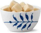 Blå-hvid porcelæn mega askebæger, 10 cl, håndmalet, 1017342