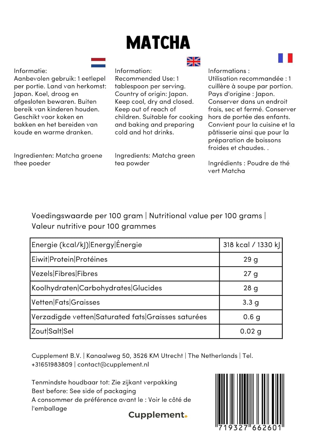 Supplement Matcha 90 gram økologisk - Højeste kvalitet pulveriseret grøn te - Ingen bambus piskeris og tråd - Culunary - Begynder sæt - Latte - Piskeris - Japan - Pulver - Te - Wire - Taske - Smoothie