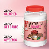 Erythritol + Sucralose 1:4 Süßstoff | 1G = 4G Zucker | 0 Netto-Kohlenhydrat - 0 Kalorien - 0 Glykämischer Index - Keto - Kein GVO - Castello siden 1907 - 1 Kg Sødemidler Naty Shop