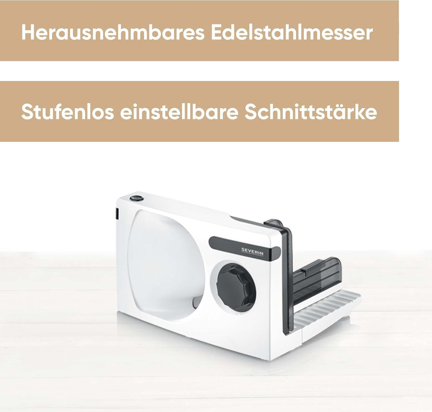 SEVERIN Multifunktionel skæremaskine til brød, pølser eller revet ost og Naty Shop pålægsmaskiner