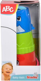 Simba 104010183 - ABC spand med stabelbart glas, spand og farvet glas med vandløb og vandhjul, 3 stk, 23cm, fra 12 måneder Baby Toys Naty Shop