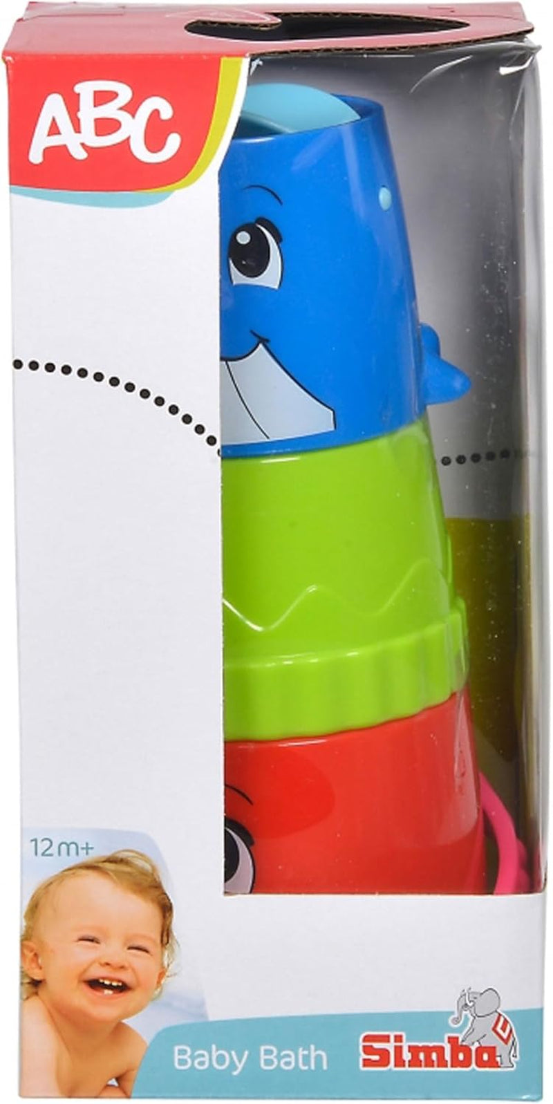 Simba 104010183 - ABC spand med stabelbart glas, spand og farvet glas med vandløb og vandhjul, 3 stk, 23cm, fra 12 måneder Baby Toys Naty Shop