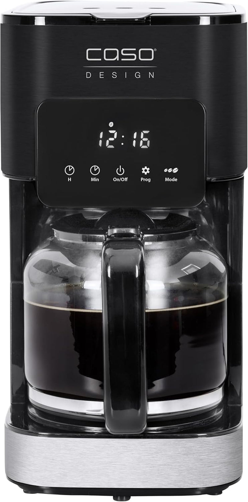 CASO Coffee Taste and Style espressomaskine med permanent filter, 1,5 l, optimal bryggetemperatur 92-96 °C, anti-drypsystem, optimeret bryggehoved, rustfrit stål, 12 kopper