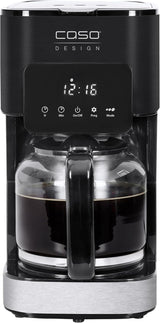 CASO Coffee Taste and Style espressomaskine med permanent filter, 1,5 l, optimal bryggetemperatur 92-96 °C, anti-drypsystem, optimeret bryggehoved, rustfrit stål, 12 kopper