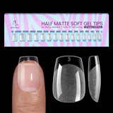 Btartbox Extra Short Mandel Neglespidser - Full Cover Gel X Soft XS Gel Neglespidser - Forformede Semi-Mat Til Brede Negle Salon 320 Stk