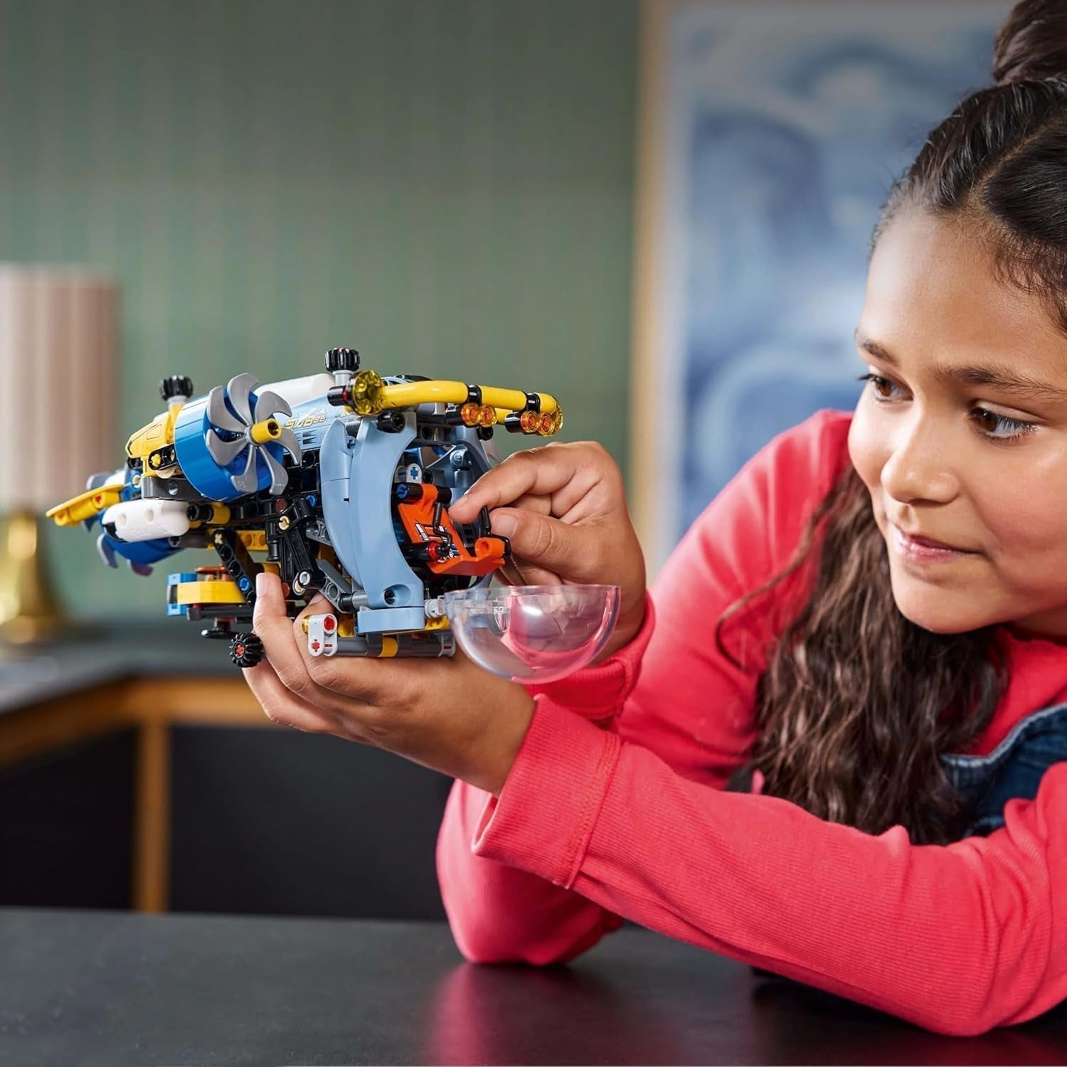 LEGO Technic Deep Sea Explorer Ubådsbyggelegetøj til børn 9 år gamle drenge og piger Kreative fødselsdagsgaveideer Byggebart køretøj med roterende propeller 42201 Byggesæt Besuche den LEGO-Store