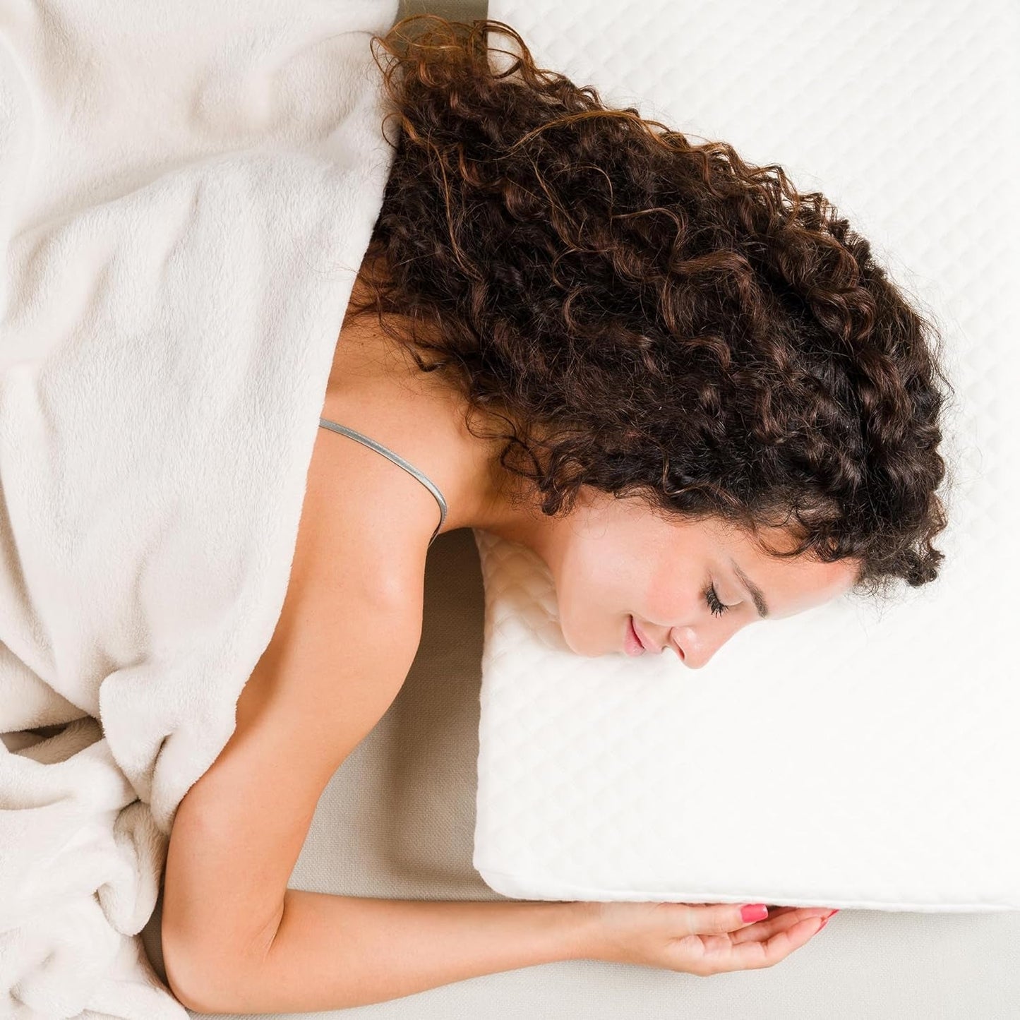Nakkestøtte Højdejusterbar Memory Foam pude Ortopædisk og ergonomisk sengepude Nakkesmertelindrende pude Nakkestøtte og anti-snorken vaskbar polyes. Kasket Cervikal ortopædiske puder Naty Shop