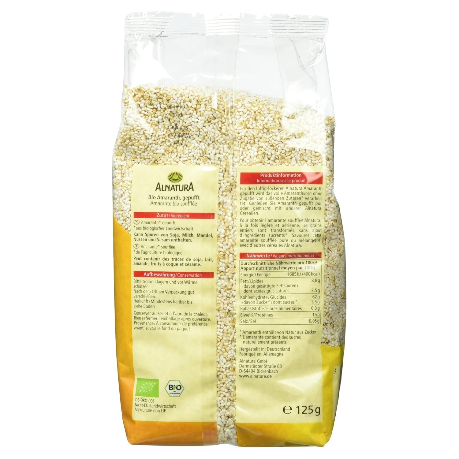 Økologisk ekspanderet amarant, 125g
